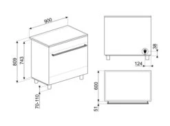 Smeg C9IMX2 - Cocina 90x60cm Inducción 5 Zonas Y Horno Eléctrico Inox -Electrodomésticos Outlet Tienda 0000