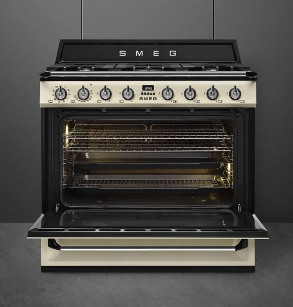 Smeg TR90P2 - Cocina Victoria Con Placa De Gas Natural Y Horno Eléctrico Color Crema 7 Smeg TR90P2 - Cocina Victoria Con Placa De Gas Natural Y Horno Eléctrico Color Crema - Imagen 7