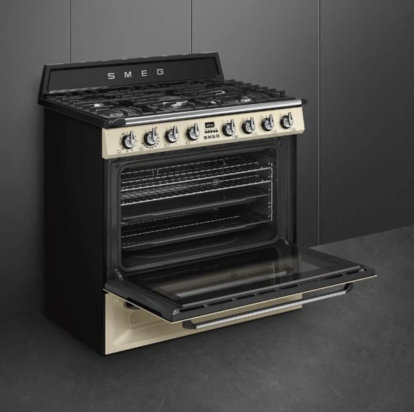 Smeg TR90P2 - Cocina Victoria Con Placa De Gas Natural Y Horno Eléctrico Color Crema 6 Smeg TR90P2 - Cocina Victoria Con Placa De Gas Natural Y Horno Eléctrico Color Crema - Imagen 6