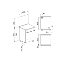SMEG CO68GMA8 - Cocina 60×60 Cm Antracita -Electrodomésticos Outlet Tienda CO68GMA8 600px