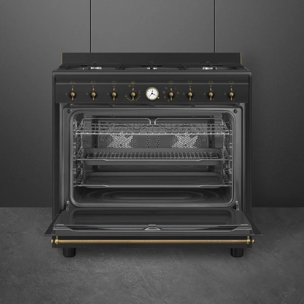 SMEG CO96GMA9 - Cocina 90×60 Cm Antracita 2 SMEG CO96GMA9 - Cocina 90×60 Cm Antracita - Imagen 2