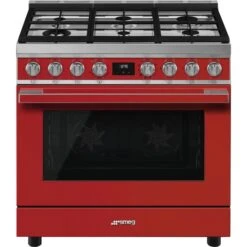 SMEG CPF9GMR1 - Cocina 90×60 Cm Rojo