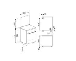 SMEG CX68M8-1 - Cocina Concerto 60×60 Cm Acero Inoxidable -Electrodomésticos Outlet Tienda CX68M8 1 600px