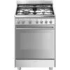 Smeg CX68MF8-2 - Cocina Clásica 60x60cm Inox Placa Gas, Horno Eléctrico