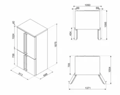 SMEG FQ60CPO5 - Frigorífico 4 Puertas Libre Instalación -Electrodomésticos Outlet Tienda FQ60CPO5 600px