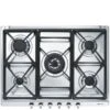 SMEG SE70SGH-5 - Encimera De Cocción Gas Clásica Acero Inoxidable