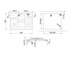 SMEG SE70SGH-5 - Encimera De Cocción Gas Clásica Acero Inoxidable 5 SMEG SE70SGH-5 - Encimera De Cocción Gas Clásica Acero Inoxidable -Electrodomésticos Outlet Tienda SE70SGH 5 600px