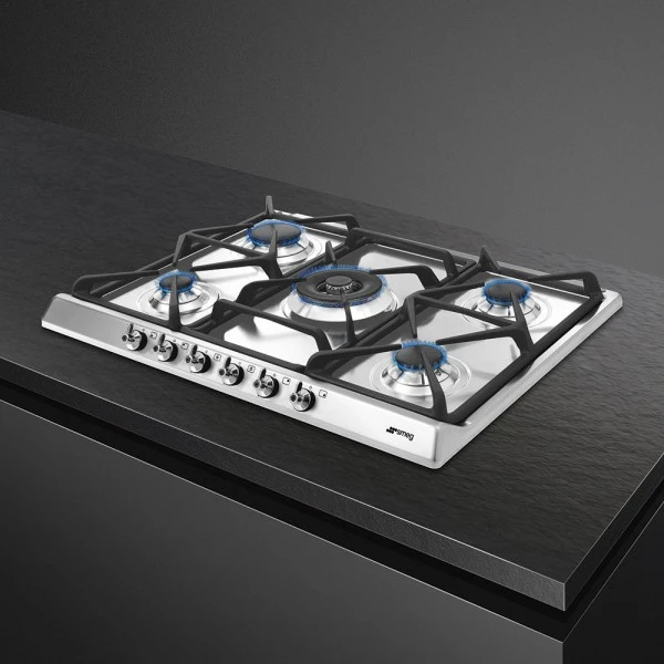 SMEG SE70SGH-5 - Encimera De Cocción Gas Clásica Acero Inoxidable 2 SMEG SE70SGH-5 - Encimera De Cocción Gas Clásica Acero Inoxidable - Imagen 2