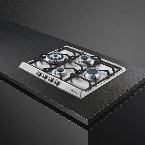 SMEG SER60SGH3 - Encimera De Gas Clásica Acero Inoxidable 4 Fuegos 2 SMEG SER60SGH3 - Encimera De Gas Clásica Acero Inoxidable 4 Fuegos - Imagen 2