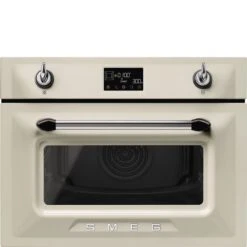 Smeg SO4902M1P - Horno Microondas Compacto 40 Litros Color Crema