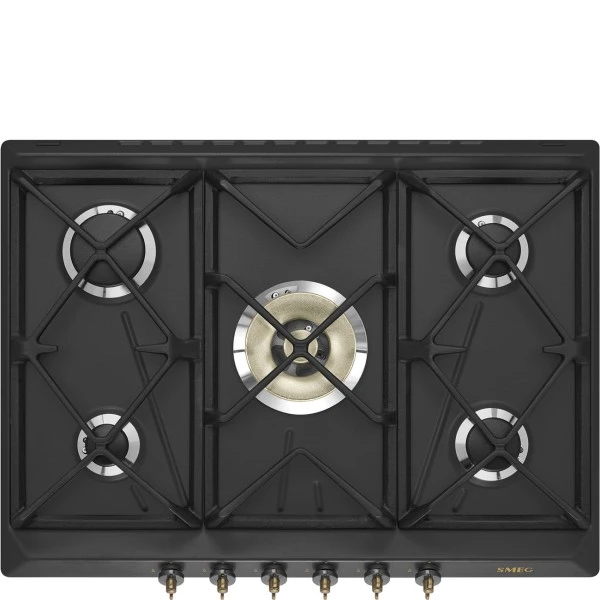 SMEG SRV876AOGH - Encimera De Cocción Gas Colonial Antracita 1 SMEG SRV876AOGH - Encimera De Cocción Gas Colonial Antracita