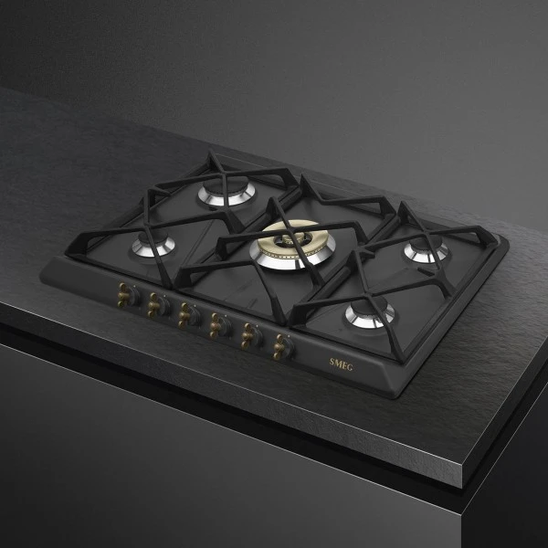 SMEG SRV876AOGH - Encimera De Cocción Gas Colonial Antracita 3 SMEG SRV876AOGH - Encimera De Cocción Gas Colonial Antracita - Imagen 3
