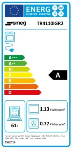 SMEG TR4110IGR2 - Cocina 110 × 60 Cm Gris Pizarra Placa De Inducción -Electrodomésticos Outlet Tienda TR4110IGR2 eficiencia 600px