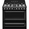 Smeg TR90BL2 - Cocina Línea Victoria En Color Negro 90x60cm 5 Fuegos De Gas