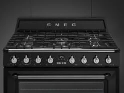 Smeg TR90BL2 - Cocina Línea Victoria En Color Negro 90x60cm 5 Fuegos De Gas -Electrodomésticos Outlet Tienda TR90BL2 6 600px