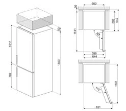 Smeg FC18WDNE - Frigorífico Combi NoFrost 185x60cm Clase E Blanco -Electrodomésticos Outlet Tienda ff 600px