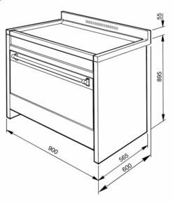 Smeg A19 - Cocina Ópera 90cm Clase A+ Inox -Electrodomésticos Outlet Tienda smeg a19 cocina opera 90cm clase a inox 0020591 600px
