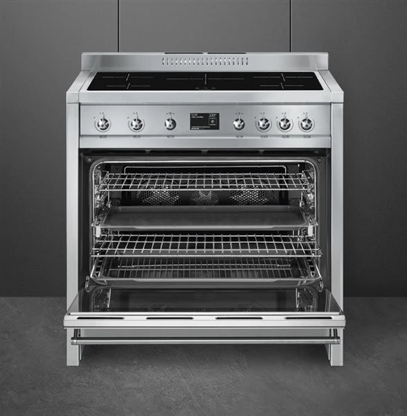 Smeg A1PYID-9 - Cocina Inox 90x60cm 5 Fuegos Inducción Horno A+ 2 Smeg A1PYID-9 - Cocina Inox 90x60cm 5 Fuegos Inducción Horno A+ - Imagen 2