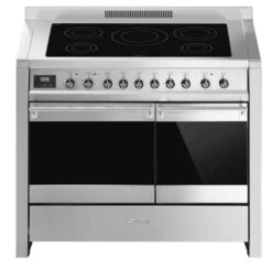 Smeg A2PYID81 - Cocina Inox 89,4x100x60cm Con 2 Hornos Y 5 Fuegos