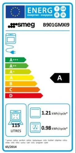 Smeg B901GMXI9 - Cocina De 90x60cm Con Estética Mixta Gas Natural -Electrodomésticos Outlet Tienda smeg b901gmxi9 cocina de 90x60cm con estetica mixta gas natural 0039675