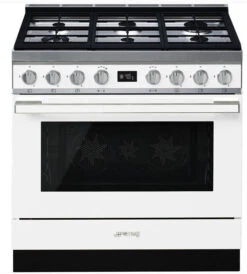 Smeg CPF9GPWH - Cocina Con PLaca De Gas Y Horno Eléctrico Clase A+ Blanca
