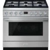 Smeg CPF9GPX - Cocina Con Placa De Gas Y Horno Eléctrico Clase A+ Inoxidable