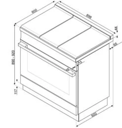 Smeg CPF9IPAN - Cocina Con Placa De Inducción Y Horno Pirolítico Clase A+ Antracita -Electrodomésticos Outlet Tienda smeg cpf9ipan cocina con placa de induccion y horno pirolitico clase a antracita 0028653 600px