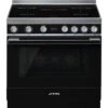 Smeg CPF9IPBL - Cocina Con Placa De Inducción Y Horno Pirolítico Clase A+ Negra