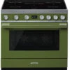 Smeg CPF9IPOG - Cocina Con Placa De Inducción Y Horno Pirolítico Clase A+ Verde Oliva