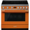 Smeg CPF9IPOR - Cocina Con Placa De Inducción Y Horno Pirolítico Clase A+ Naranja