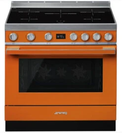 Smeg CPF9IPOR - Cocina Con Placa De Inducción Y Horno Pirolítico Clase A+ Naranja