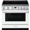 Smeg CPF9IPWH - Cocina Con Placa De Inducción Y Horno Pirolítico Clase A+ Blanca