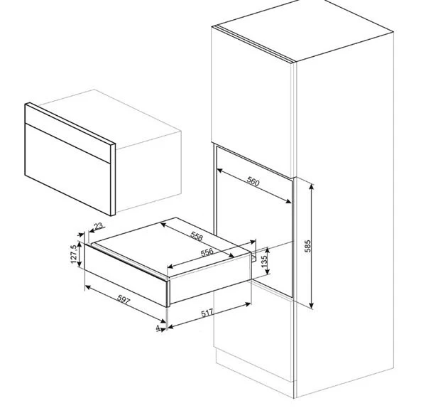 Smeg CPR915N - Calientaplatos Línea Victoria 21 Litros Color Negro 2 Smeg CPR915N - Calientaplatos Línea Victoria 21 Litros Color Negro - Imagen 2