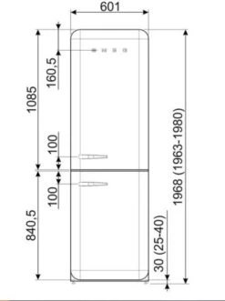 Smeg FAB32RCR5 - Frigorífico Combi 196,8x60,1cm 50's Style D Crema 17 Smeg FAB32RCR5 - Frigorífico Combi 196,8x60,1cm 50's Style D Crema -Electrodomésticos Outlet Tienda smeg fab32rcr5 frigorifico combi 196 8x60 1cm 50 s style a crema 0038837 600px