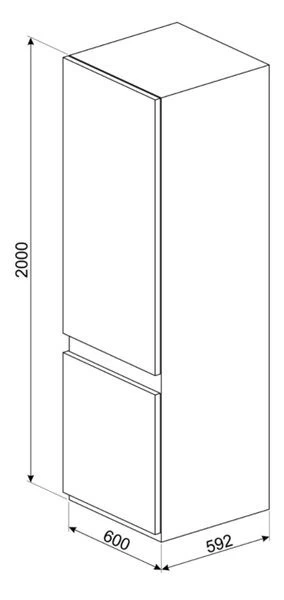 Smeg FC20WDNE - Frigorífico Combi De 200x60x59,2 Cm Clase E Blanco 2 Smeg FC20WDNE - Frigorífico Combi De 200x60x59,2 Cm Clase E Blanco - Imagen 2
