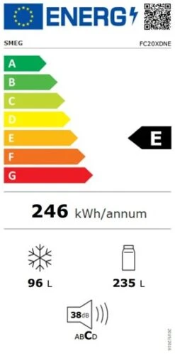 Smeg FC20XDNE - Frigorífico Combi De 200 X 60 X 59,2 Cm Clase E -Electrodomésticos Outlet Tienda smeg fc20xdne frigorifico combi de 200 x 60 x 59 2 cm clase e 0061962