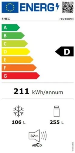 Smeg FC21XDND - Frigorífico Combi No Frost 200x60cm Clase D Look Inox -Electrodomésticos Outlet Tienda smeg fc21xdnd frigorifico combi no frost 200x60cm clase d look inox 0066840