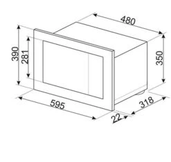 Smeg FMI120B2 - Microondas Integrado 20L Con Grill 1000W Cristal Blanco -Electrodomésticos Outlet Tienda smeg fmi120b2 microondas integrado 20l con grill 1000w cristal blanco 0044875 600px