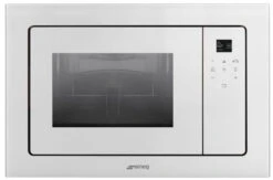 Smeg FMI120B2 - Microondas Integrado 20L Con Grill 1000W Cristal Blanco