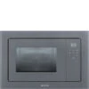 Smeg FMI120S2 - Microondas Integrado 20L Con Grill 1000W Cristal Silver