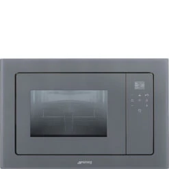 Smeg FMI120S2 - Microondas Integrado 20L Con Grill 1000W Cristal Silver