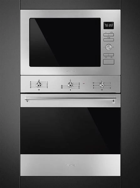 Smeg FMI425X - Microondas Integrable 25 Litros Grill QuickStart Cristal Negro 2 Smeg FMI425X - Microondas Integrable 25 Litros Grill QuickStart Cristal Negro - Imagen 2