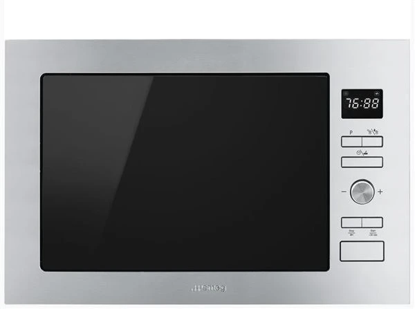 Smeg FMI425X - Microondas Integrable 25 Litros Grill QuickStart Cristal Negro 1 Smeg FMI425X - Microondas Integrable 25 Litros Grill QuickStart Cristal Negro