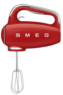 Smeg HMF01RDEU - Amasadora De Varillas 50 Style Rojo 9 Velocidades