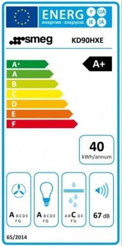 Smeg KD90HXE - Campana Decorativa Pared 90 Cm Clase A+ Iluminación Led Inox -Electrodomésticos Outlet Tienda smeg kd90hxe campana decorativa pared 90 cm clase a iluminacion led inox 0025846