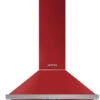Smeg KPF9RD - Campana Decorativa De Pared 90 Cm Clase A+ Roja