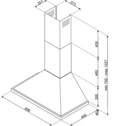 Smeg KPF9YW - Campana Decorativa De Pared 90 Cm Clase A+ Amarilla -Electrodomésticos Outlet Tienda smeg kpf9yw campana decorativa de pared 90 cm clase a amarilla 0025908 600px