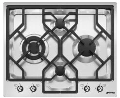 Smeg PGF64-4 - Placa De Gas Natural 60cm 4 Quemadores Acero Inoxidable