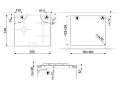 Smeg PV163N2 - Placa Gas Natural 60cm Sin Marco Negro -Electrodomésticos Outlet Tienda smeg pv163n2 placa gas natural 60cm sin marco negro 0044470 600px