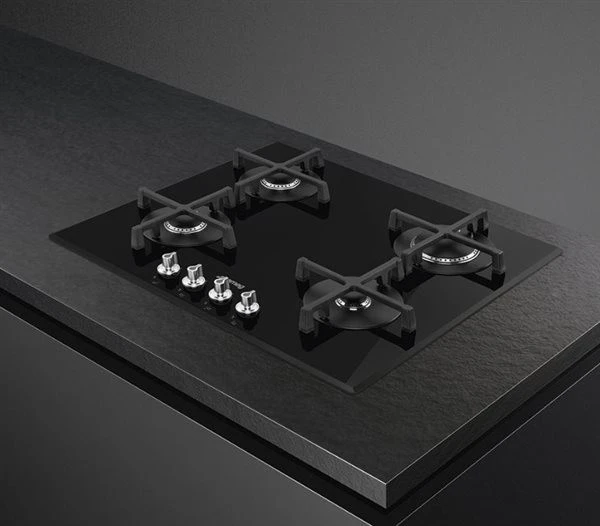 Smeg PV164N2 - Placa De Gas Natural 60 Cm 4 Fuegos Cristal Negro 2 Smeg PV164N2 - Placa De Gas Natural 60 Cm 4 Fuegos Cristal Negro - Imagen 2